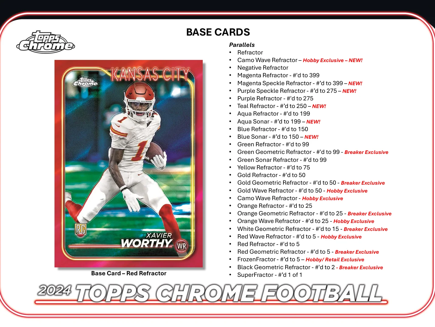 2024 Topps Chrome Football Hobby Box - Image 3