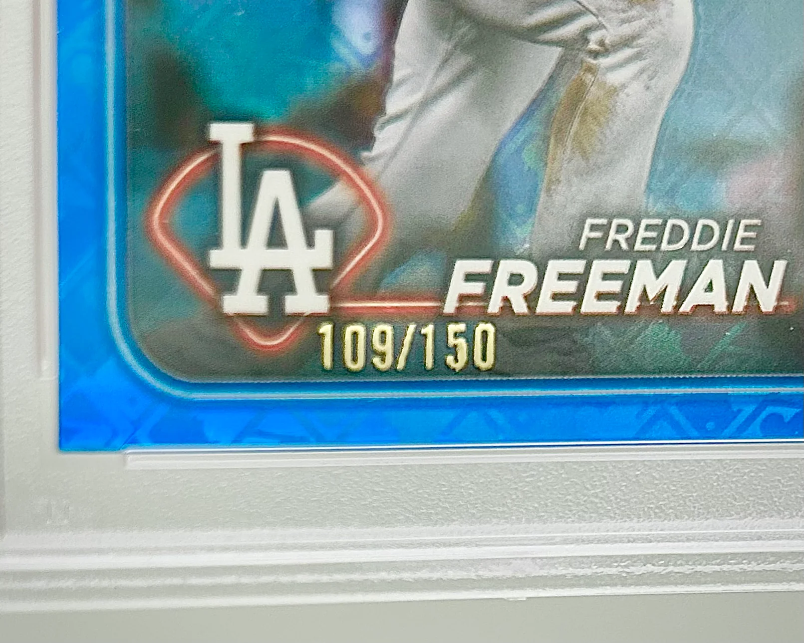 2024 Topps Chrome Logofractor Blue Refractor /150: #4 Freddie Freeman (PSA 10) - Image 3