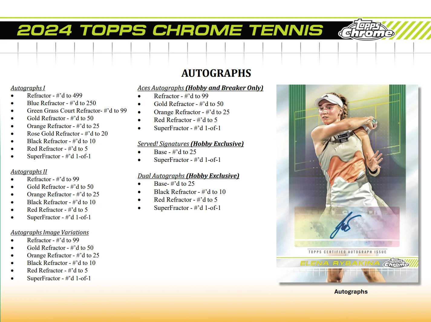 2024 Topps Chrome Tennis Hobby Box - Image 5