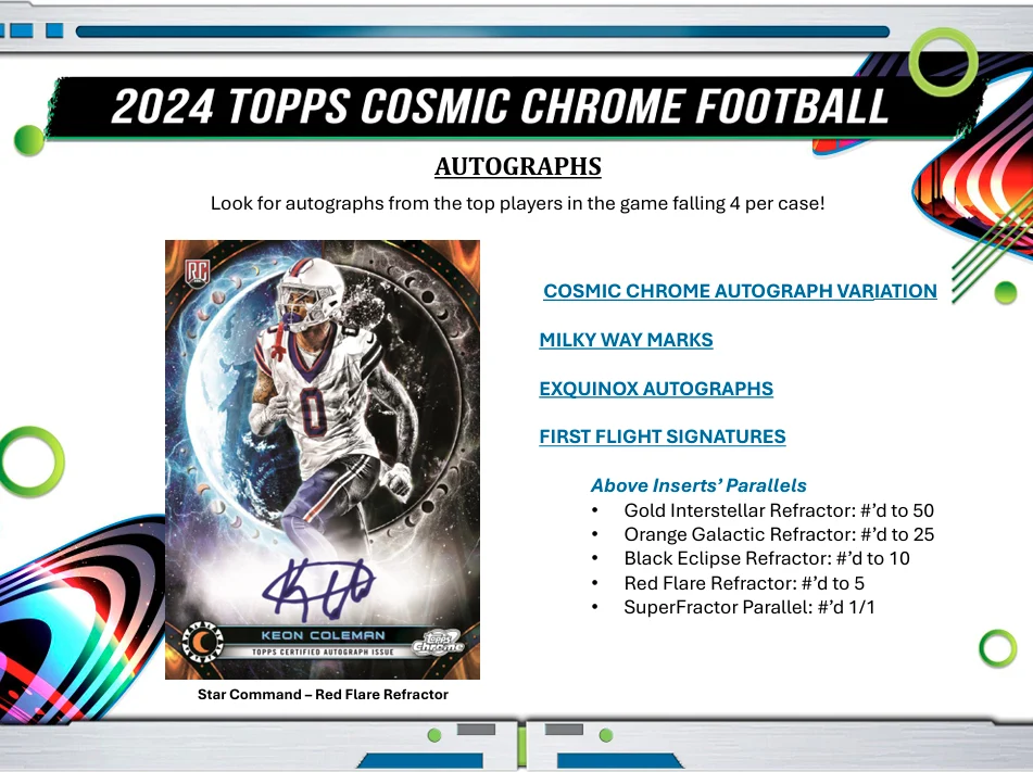 2024 Topps Cosmic Chrome Football Hobby Box - Image 7