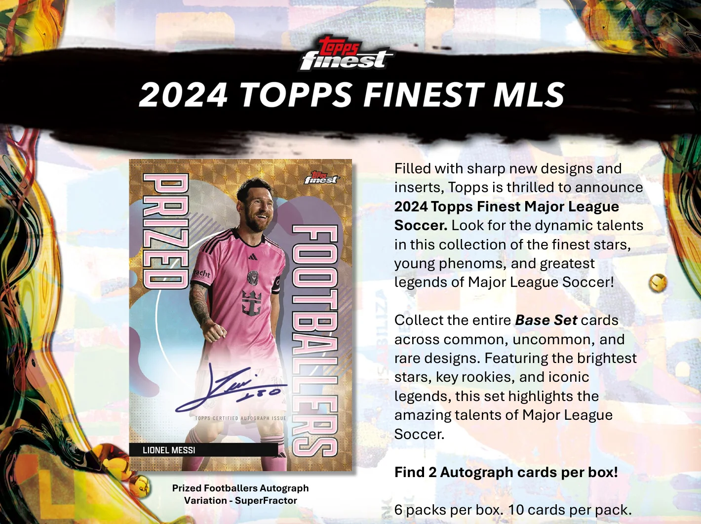 2024 Topps Finest MLS Soccer Hobby Box - Image 2
