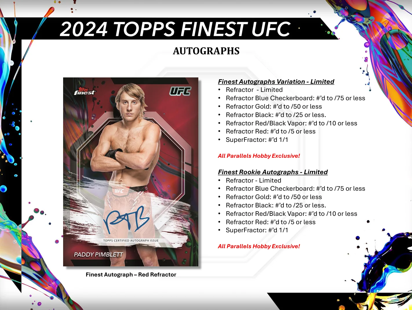 2024 Topps Finest UFC Hobby Box - Image 6