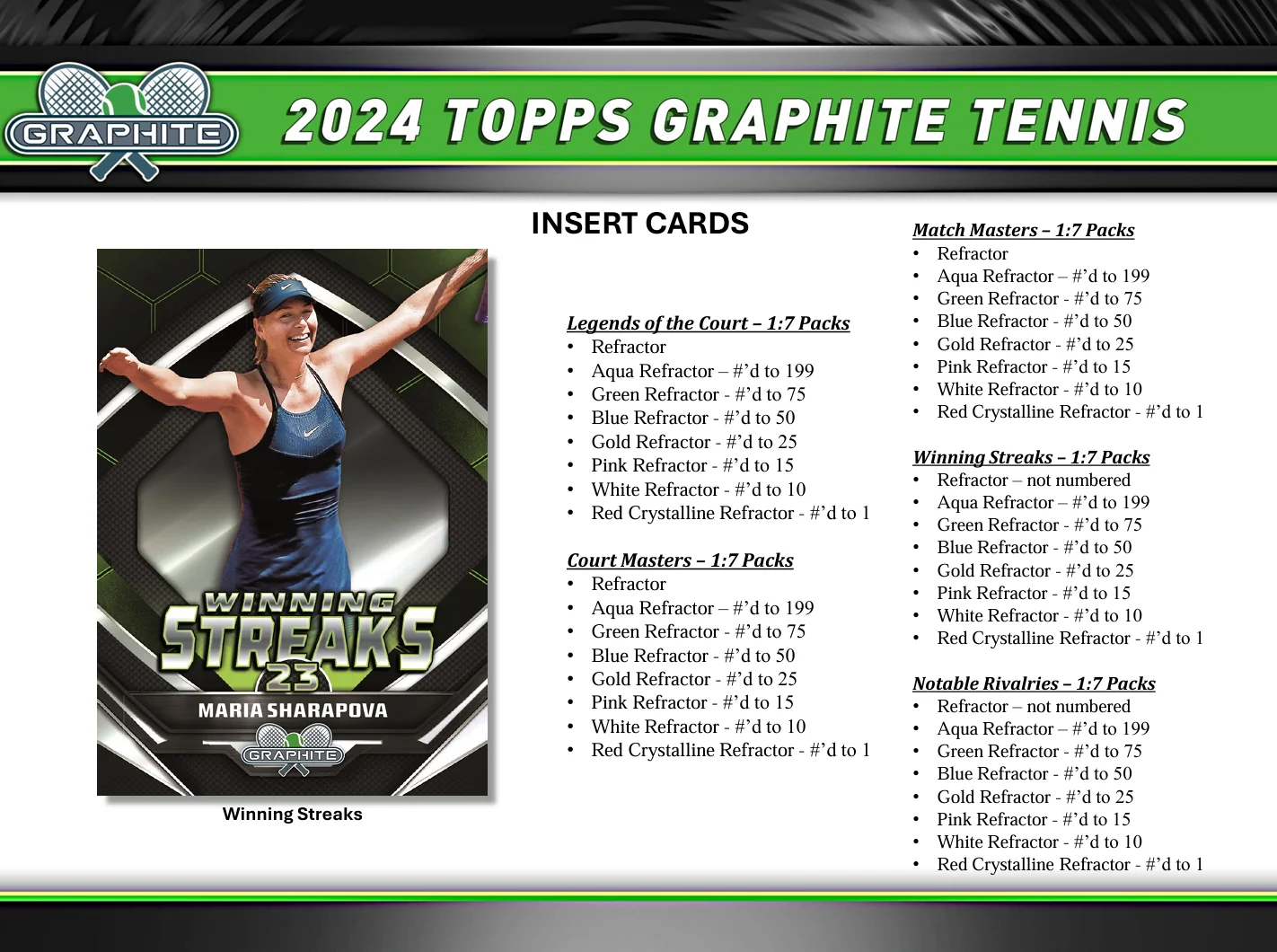 2024 Topps Graphite Tennis Hobby Box - Image 4