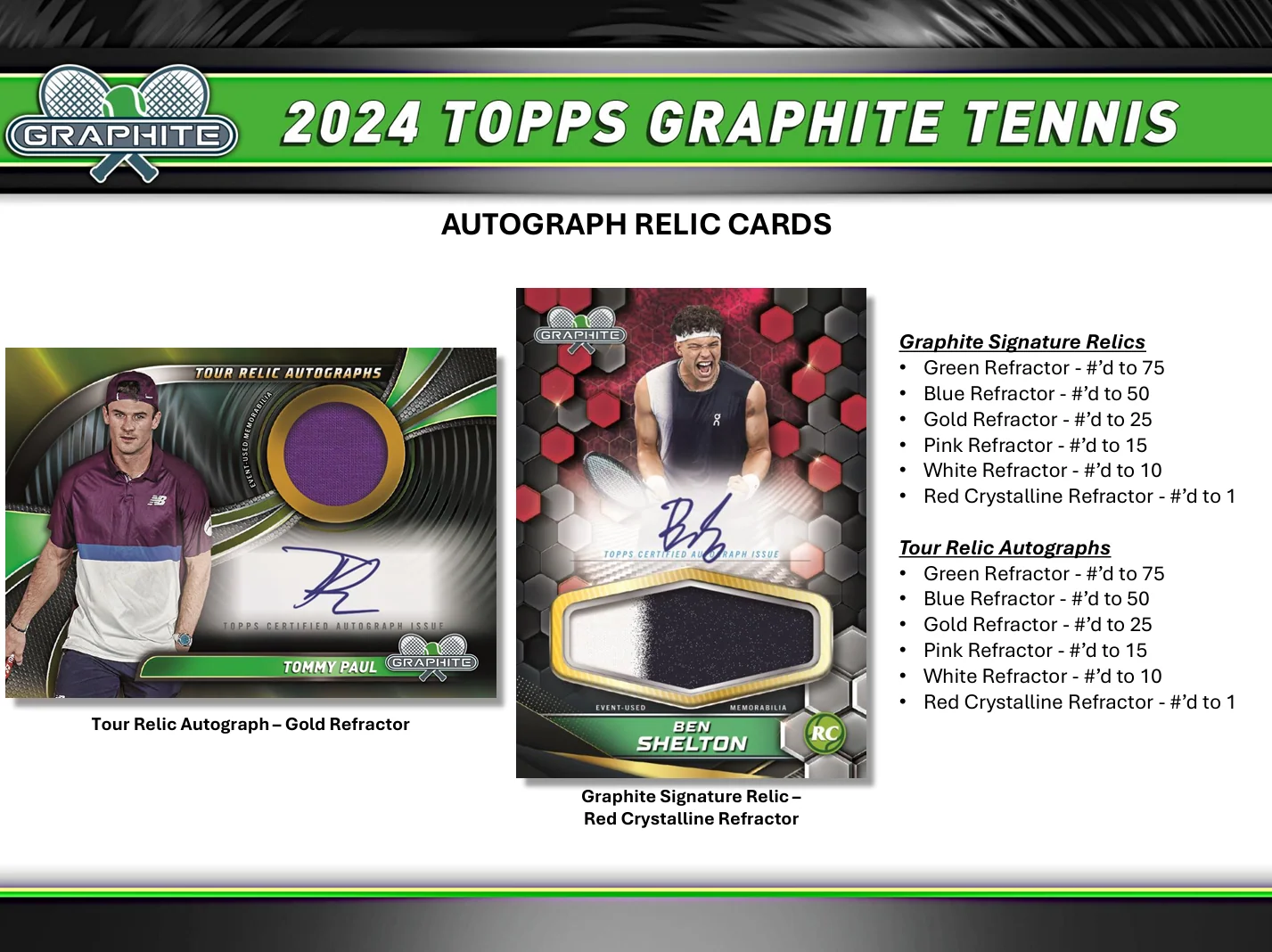 2024 Topps Graphite Tennis Hobby Box - Image 7
