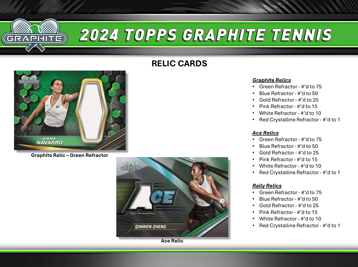 2024 Topps Graphite Tennis Hobby Box - Image 8