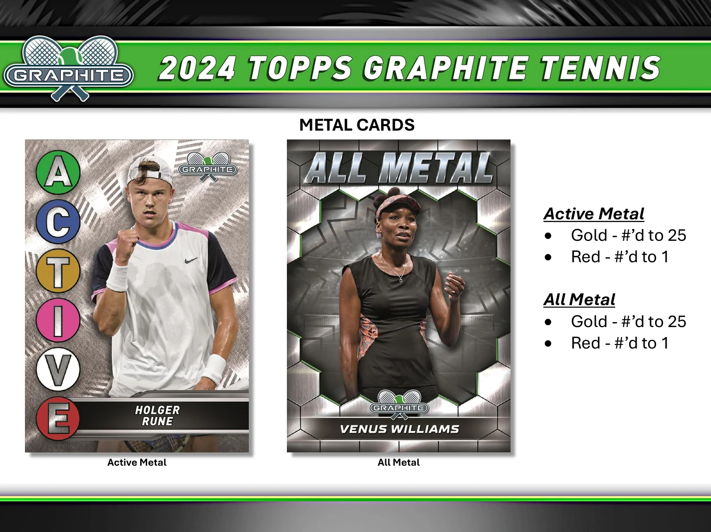 2024 Topps Graphite Tennis Hobby Box - Image 9