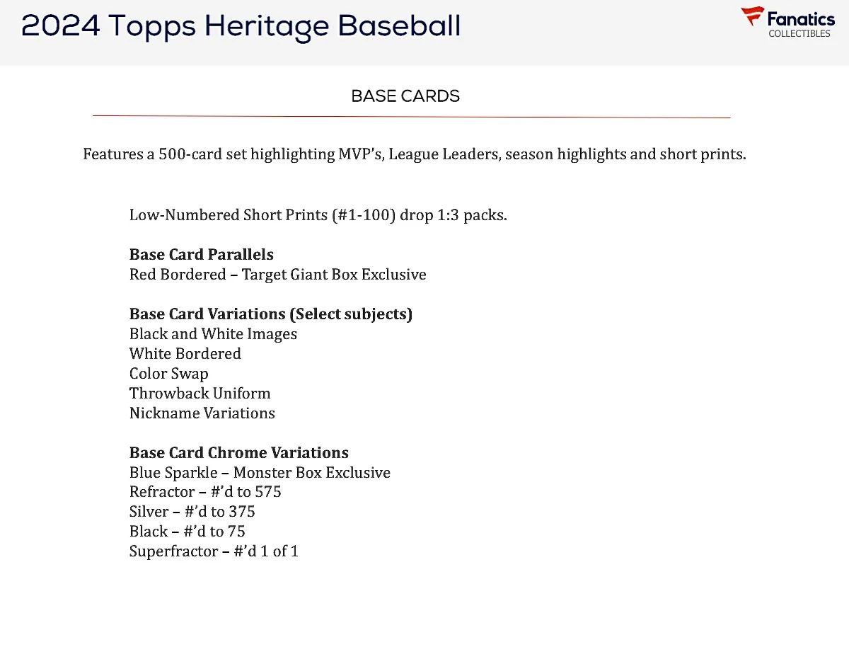 2024 Topps Heritage Baseball Giant Box - Image 4