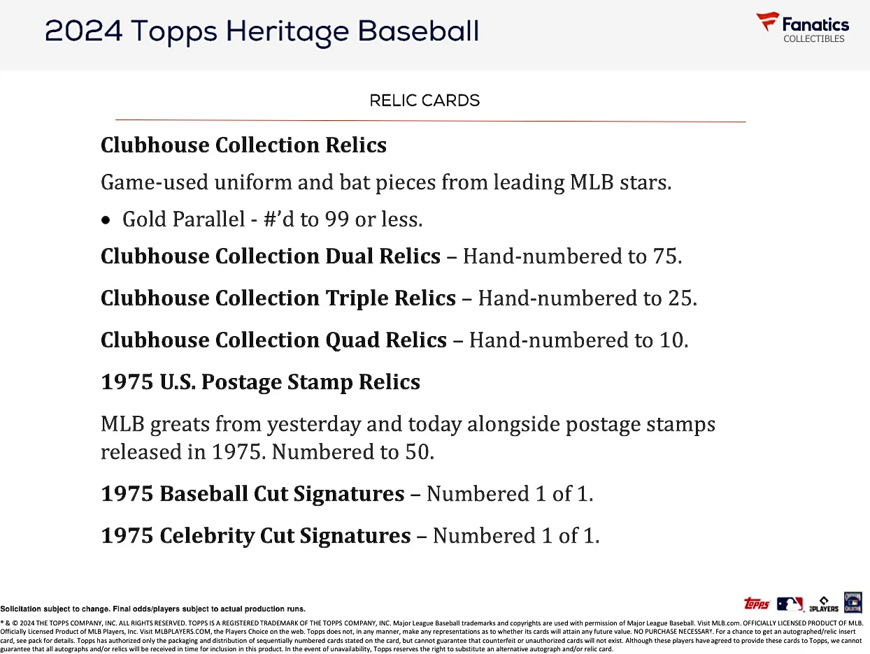 2024 Topps Heritage Baseball Giant Box - Image 8