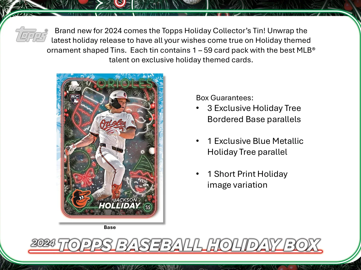 2024 Topps Holiday Baseball Tin - Image 2