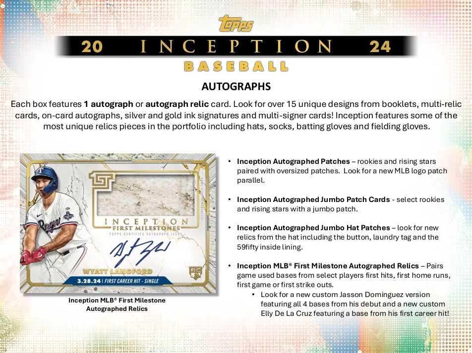 2024 Topps Inception Baseball Hobby Box - Image 3