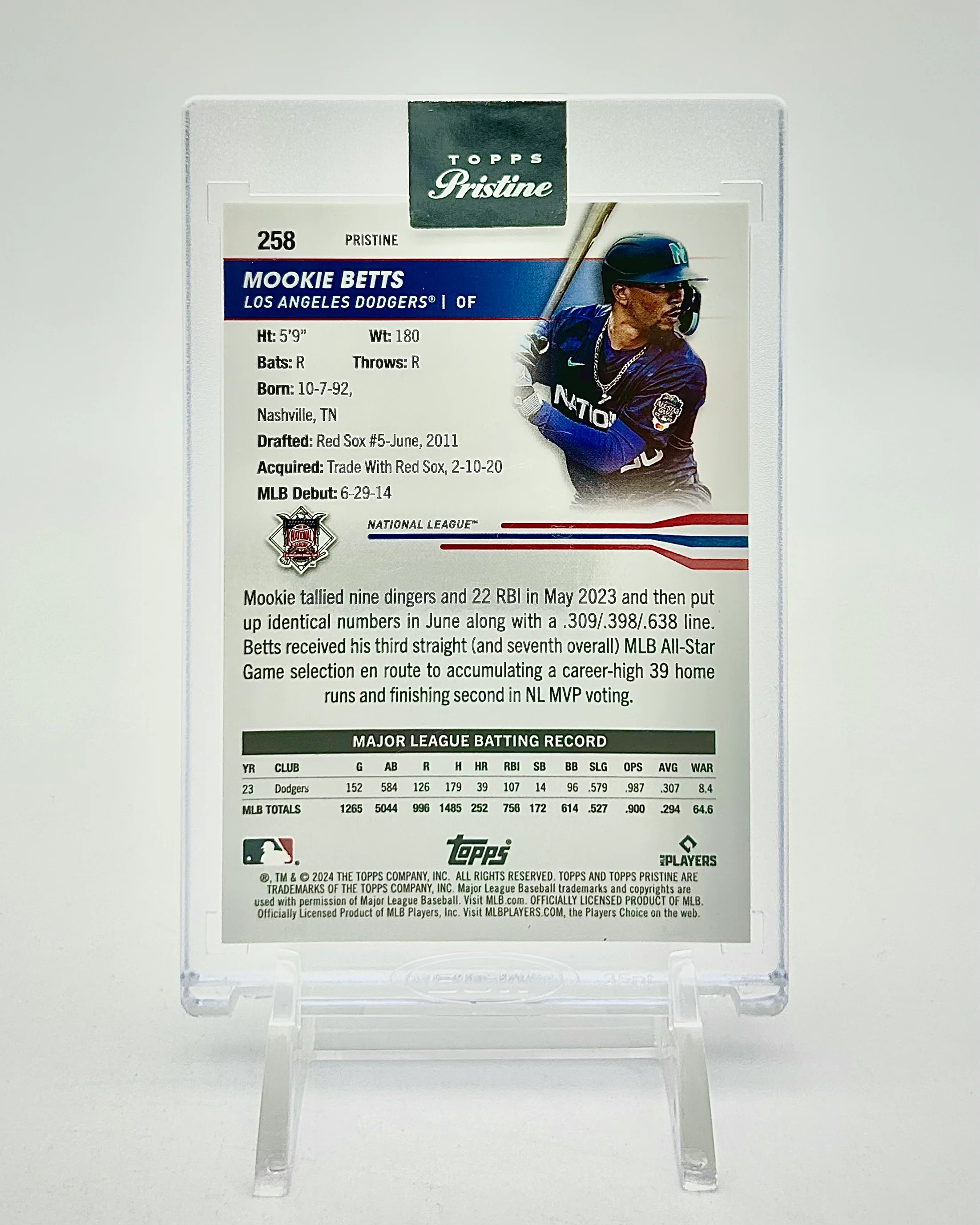 2024 Topps Pristine Gold Pristine Refractor /50: #258 Mookie Betts - Image 2