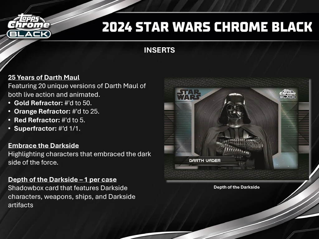 2024 Topps Star Wars Chrome Black Hobby Box - Image 6