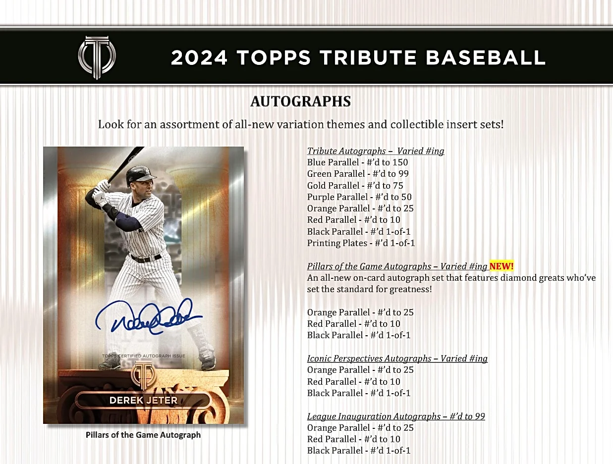 2024 Topps Tribute Baseball Hobby Box - Image 4