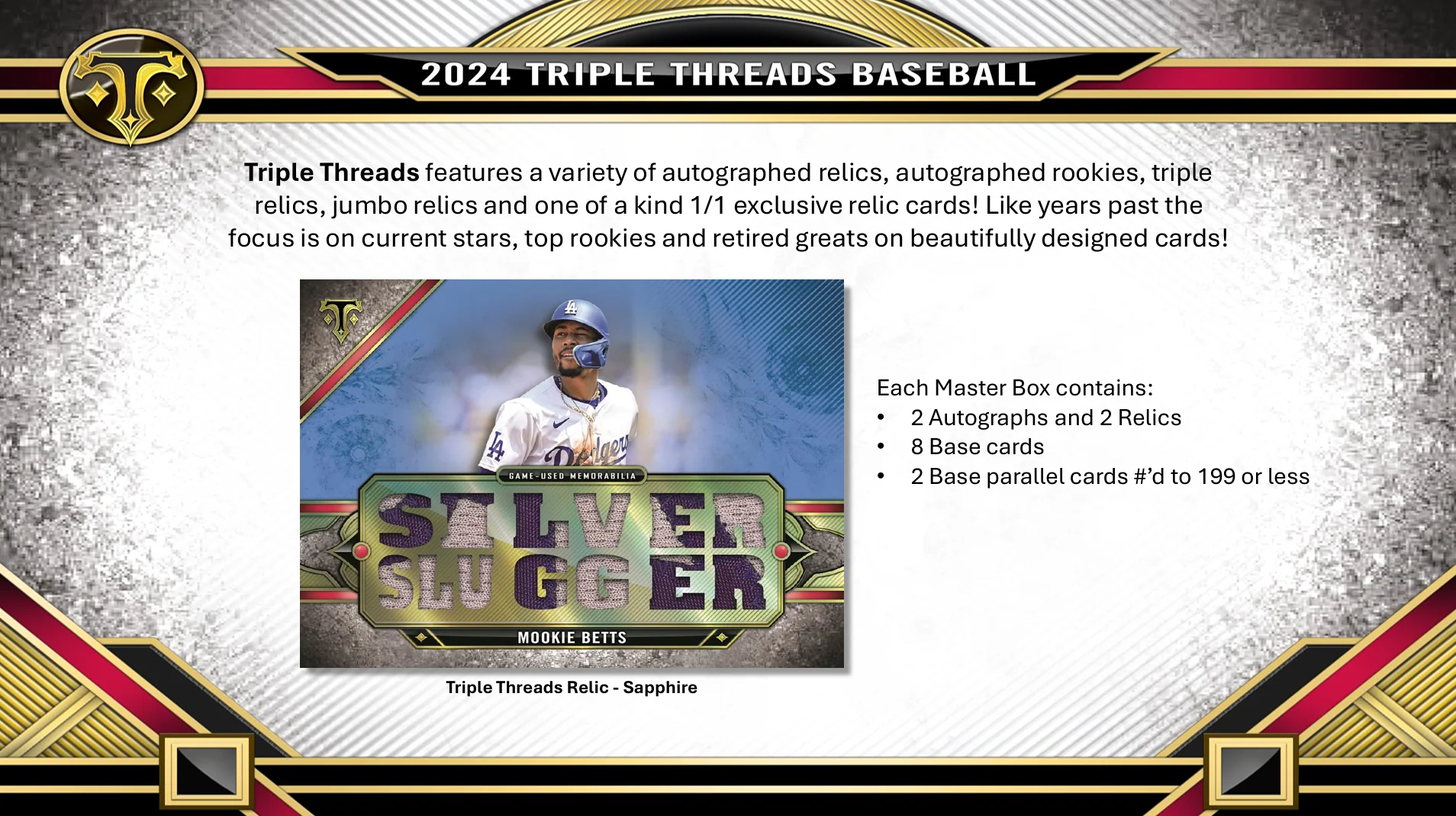 2024 Topps Triple Threads Baseball Hobby Box - Image 2