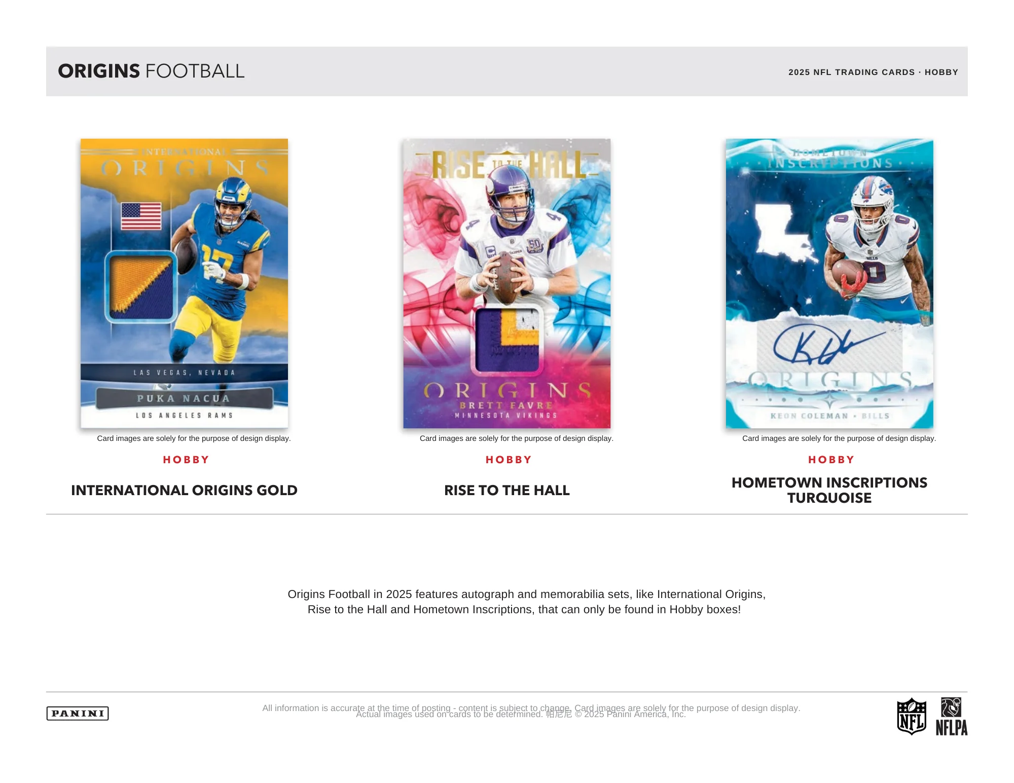 2025 Panini Origins Football Hobby Box - Image 4