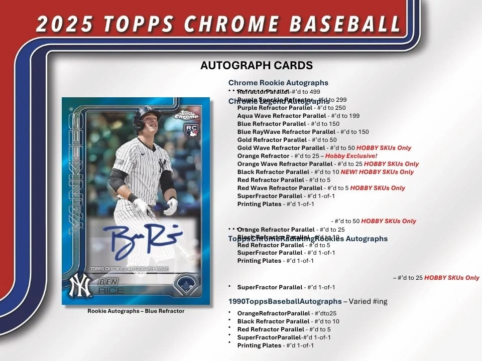 2025 Topps Chrome Baseball Hobby Box - Image 11
