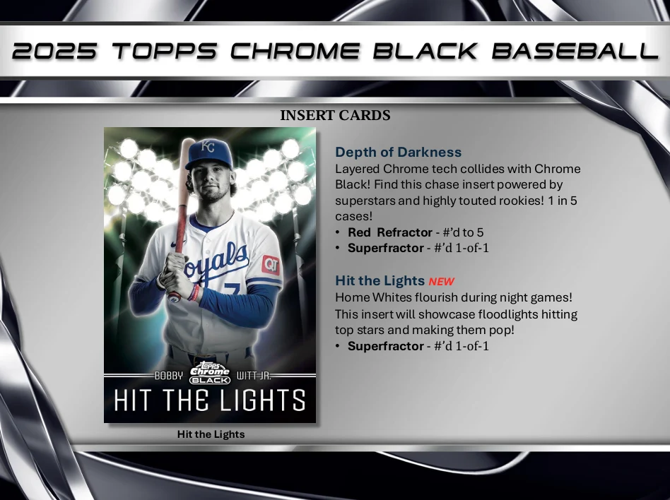 2025 Topps Chrome Black Baseball Hobby Box - Image 3