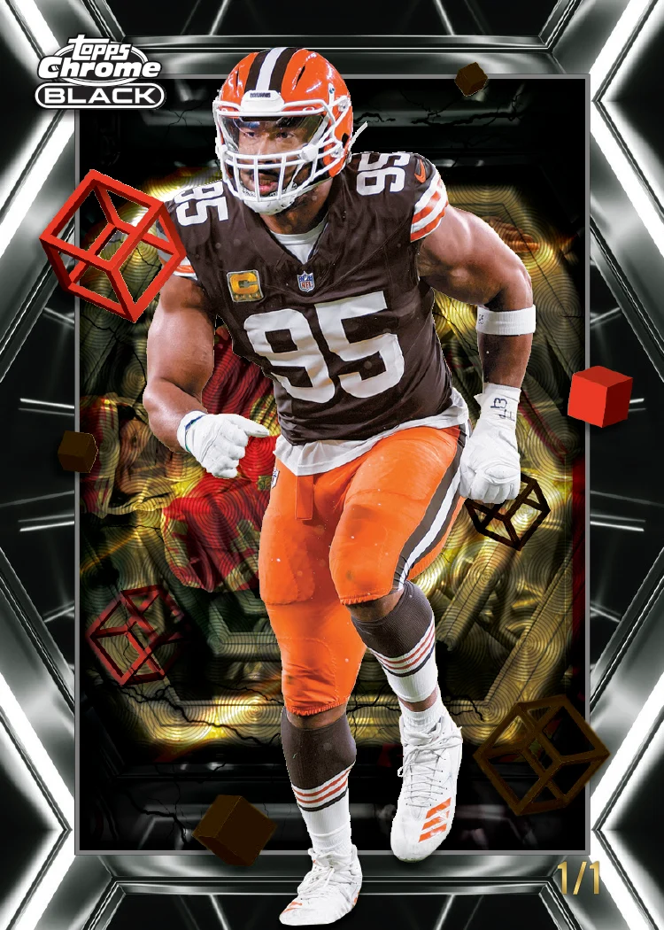 2025 Topps Chrome Black Football Hobby Box - Image 2