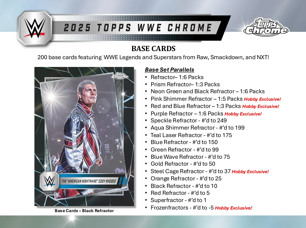 2025 Topps Chrome WWE Hobby Box - Image 3