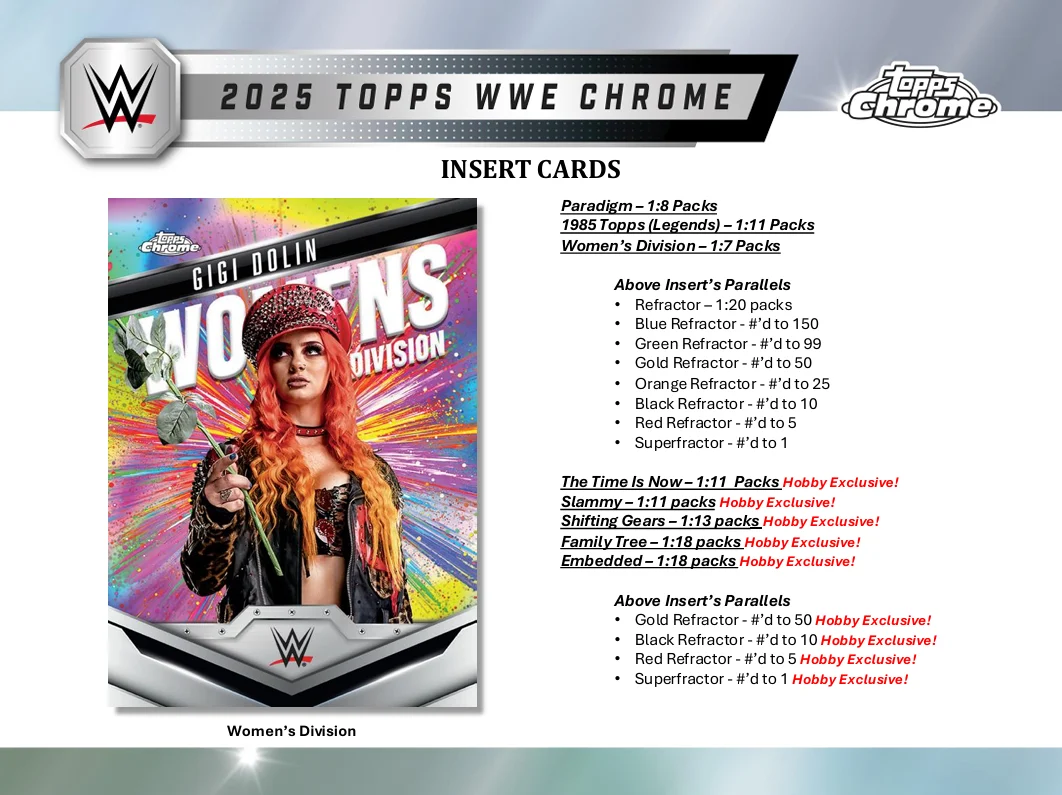 2025 Topps Chrome WWE Hobby Box - Image 4