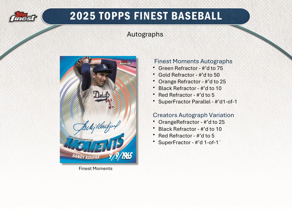 2025 Topps Finest Baseball Hobby Box - Image 9