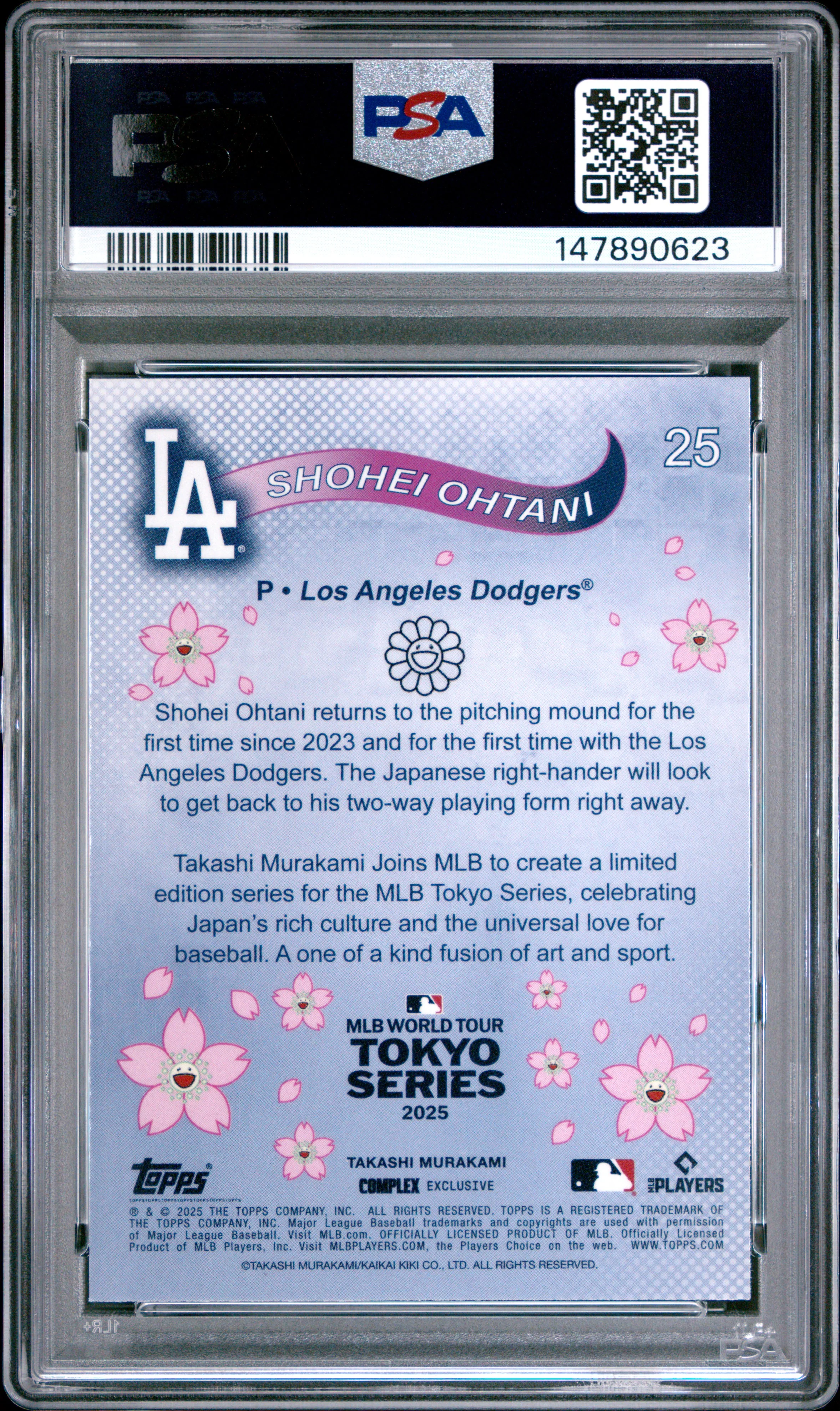 2025 Topps Murakami Tokyo Series #25 Shohei Ohtani PSA 9 - Image 2